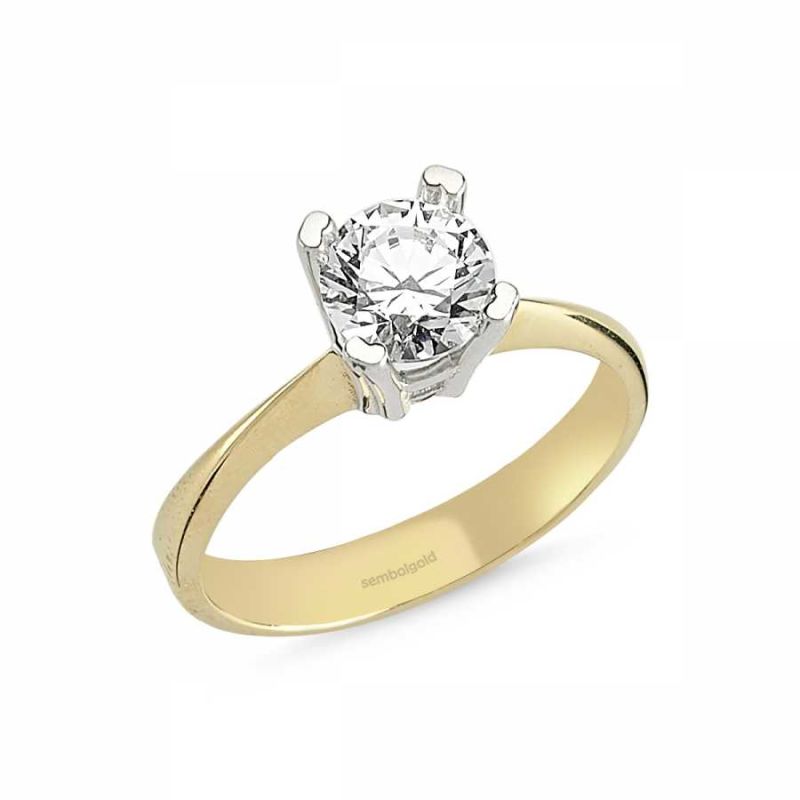 Solitaire Solid Gold Ring Special Design