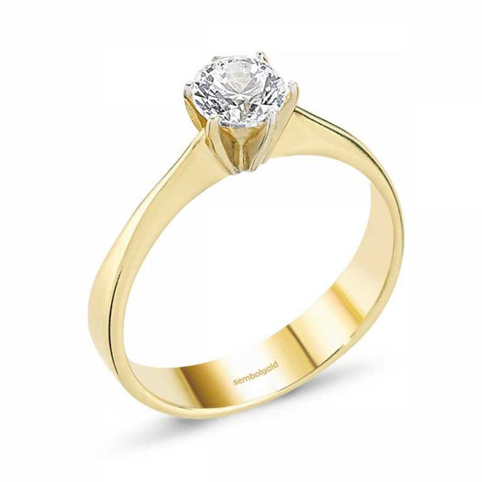 Solitaire Solid Gold Ring