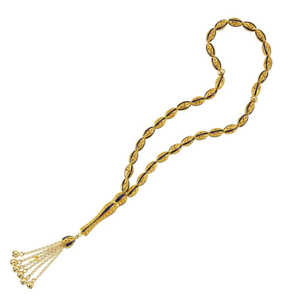 Solid Gold Rosary Elephantigree Handmade Enamel
