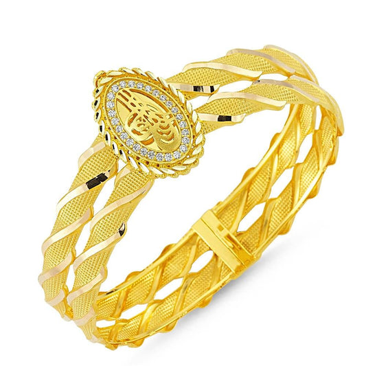 Solid Gold Tugra Bracelet Oval Jessica