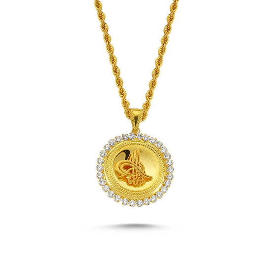 Tugra Solid Gold Necklace