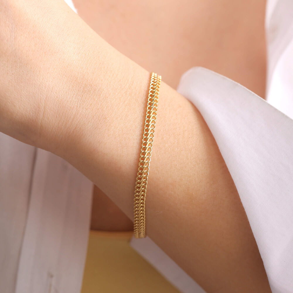 Solid Gold Vienna Bracelet 14K