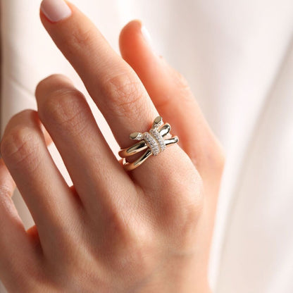 Solid Gold Ring Design Love Knot