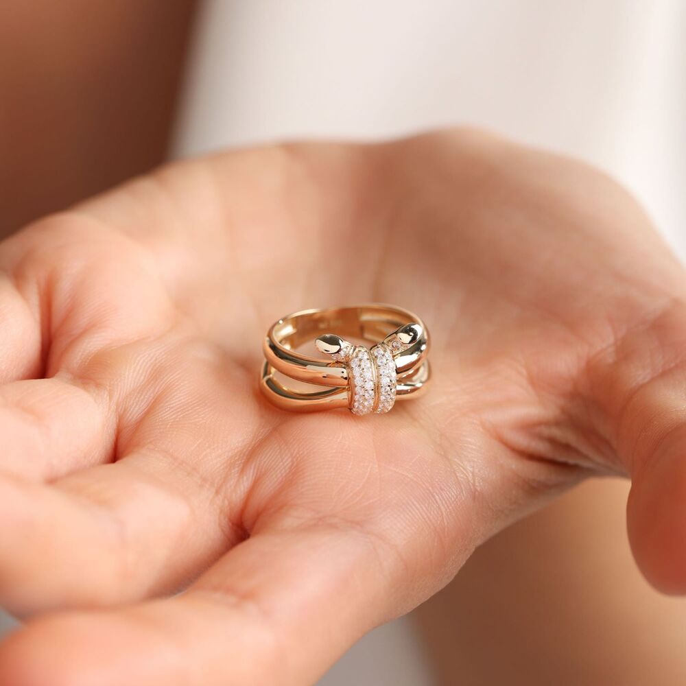 Solid Gold Ring Design Love Knot