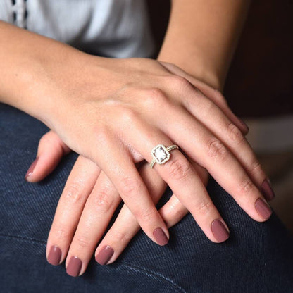 Baguette Solid Gold Ring Solid Gold 1,50 Carat