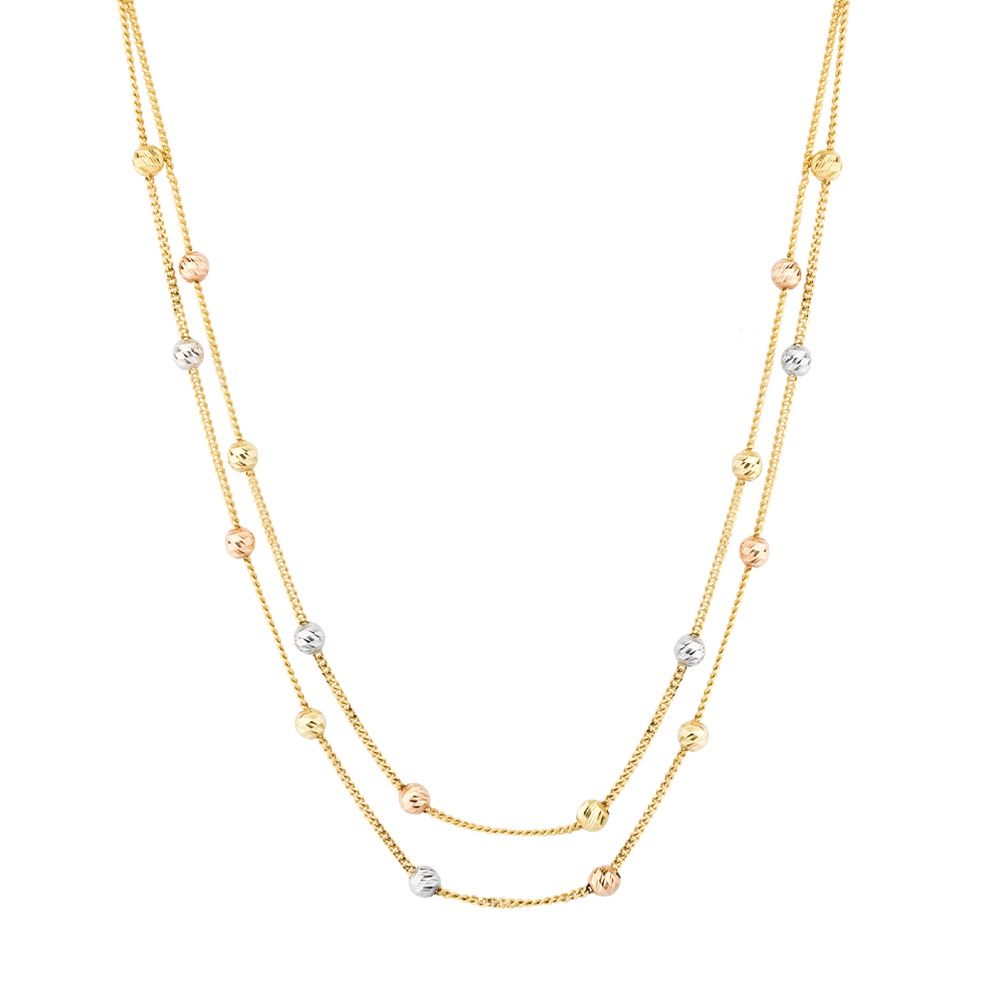 Dorica Solid Gold Necklace (Double Chain)