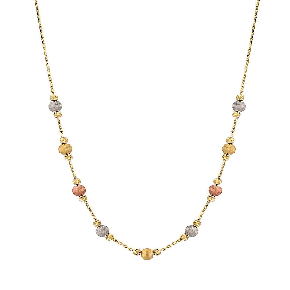 Dorica Solid Gold Necklace Triacolor