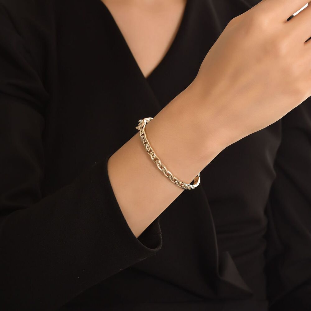 14K Solid Gold Gourmet Bracelet