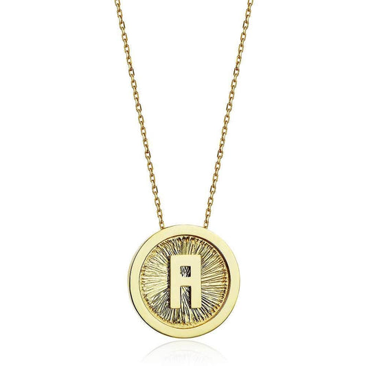 Initial Solid Gold Necklace