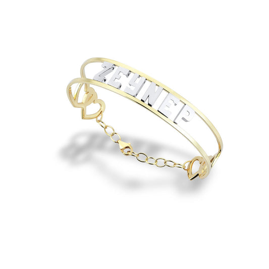 14K Solid Gold Personalized Name New Design Bracelet