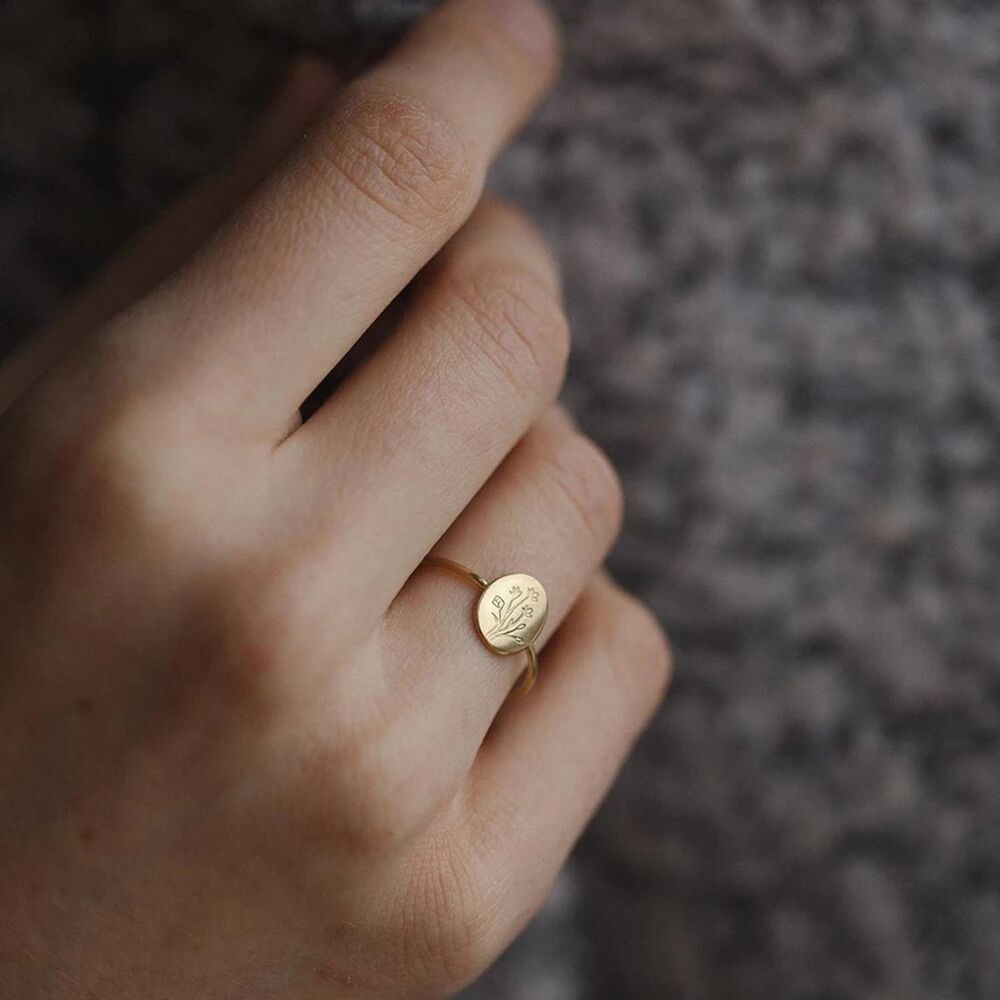 14K Solid Gold Knight Personalized Ring