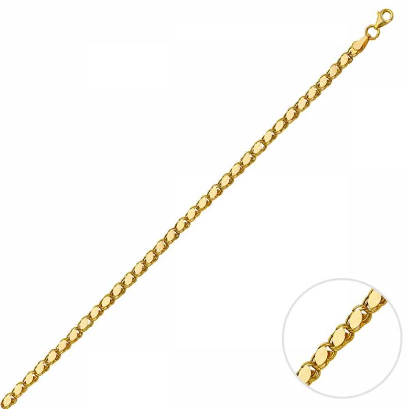 Classic Model 60 Cm Solid Gold Sequin Chain