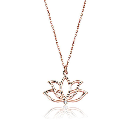 Lotus Diamond Necklace