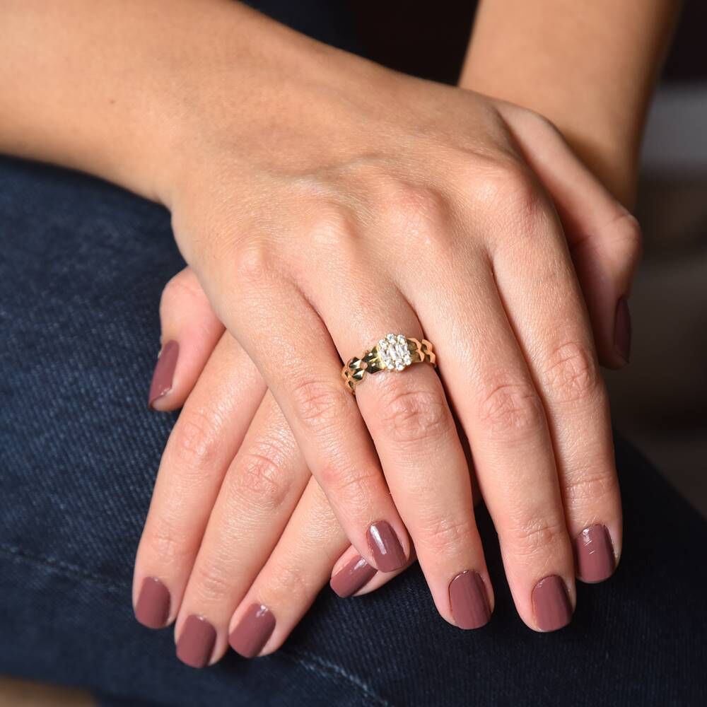 Solid Gold Baguette Ring