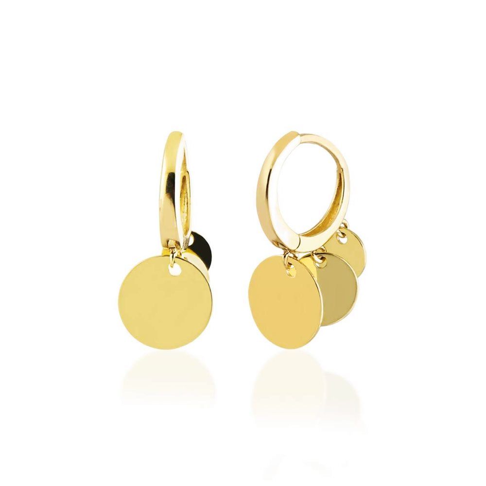 Sequin Solid Gold Earrings Design Three