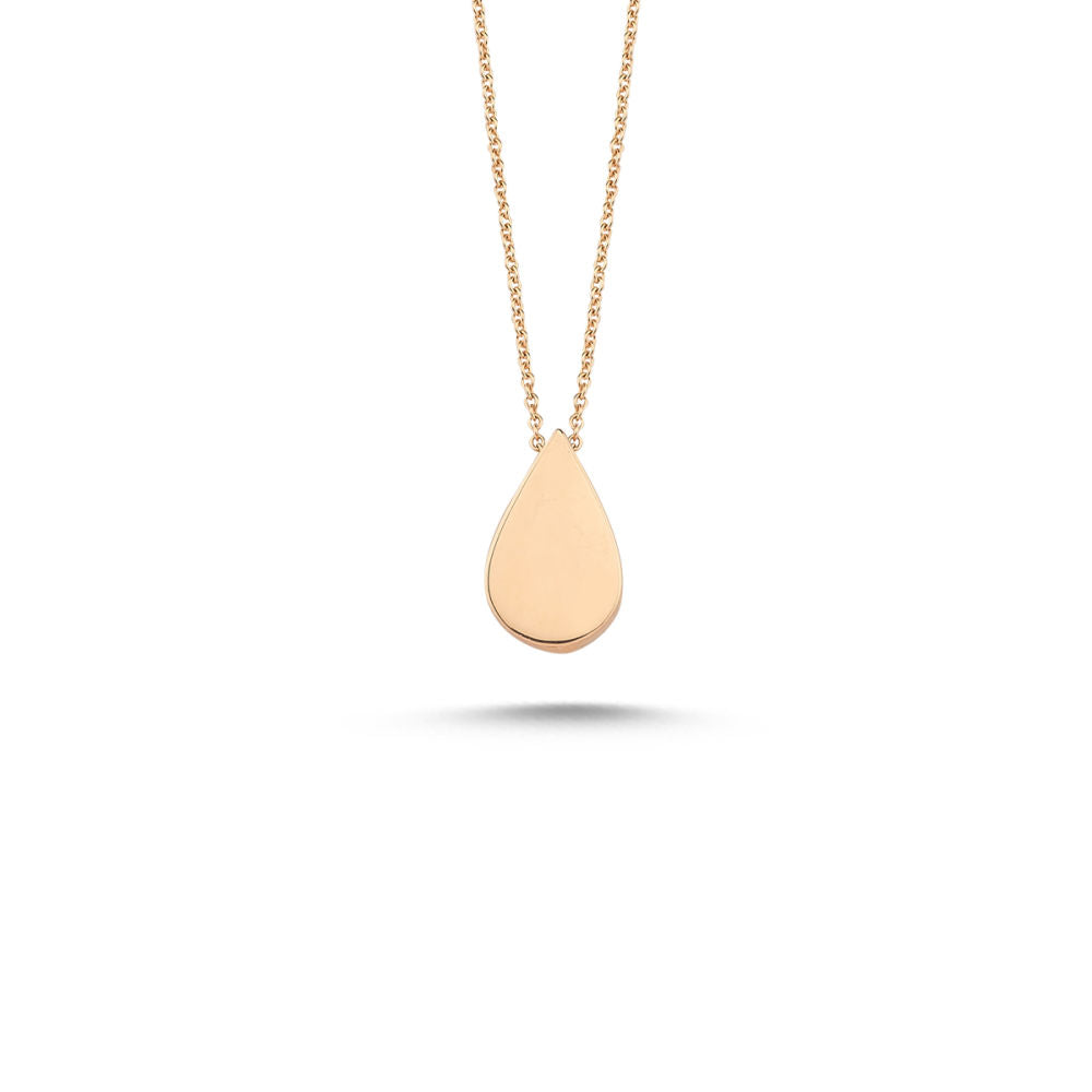 Rose Solid Gold Drop Necklace Design