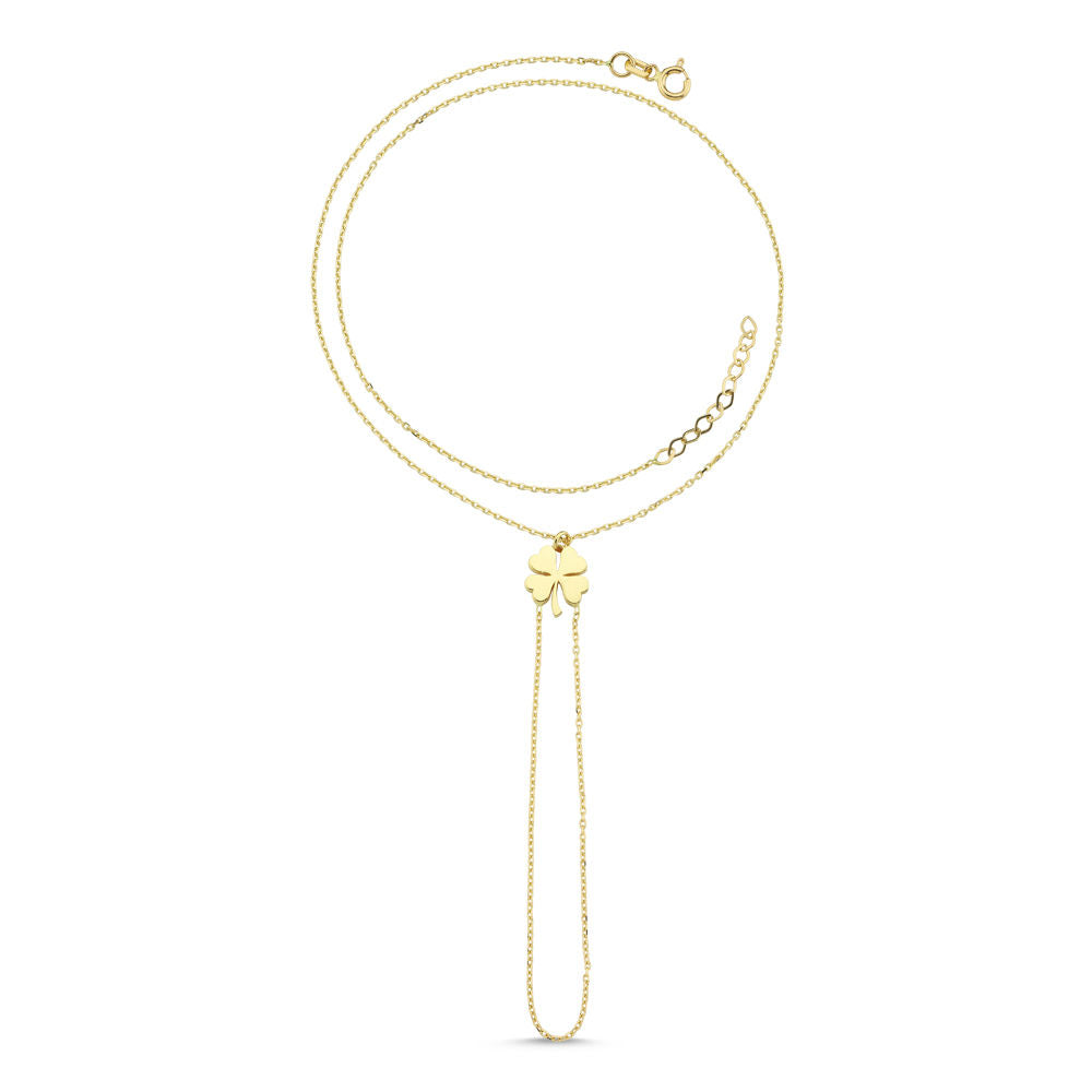 Bashmer Solid Gold Bracelet Clover