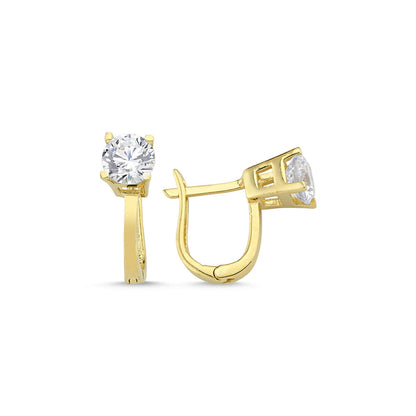 Yellow Solid Gold Solitaire Set