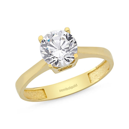 Yellow Solid Gold Solitaire Set