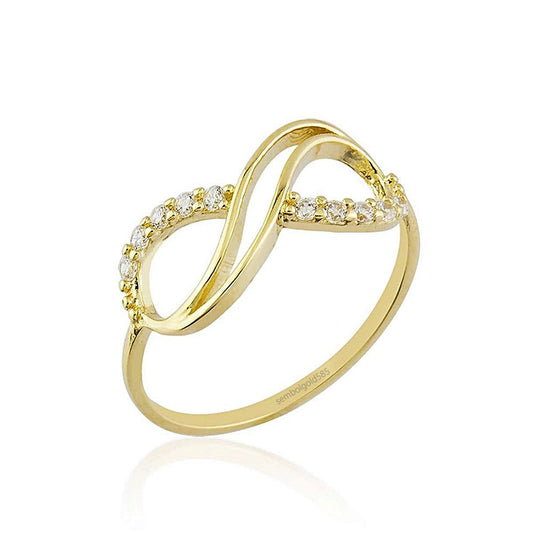 Infinity Solid Gold Ring 14K