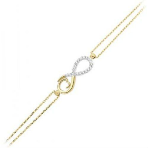 Infinity Solid Gold Chain Bracelet