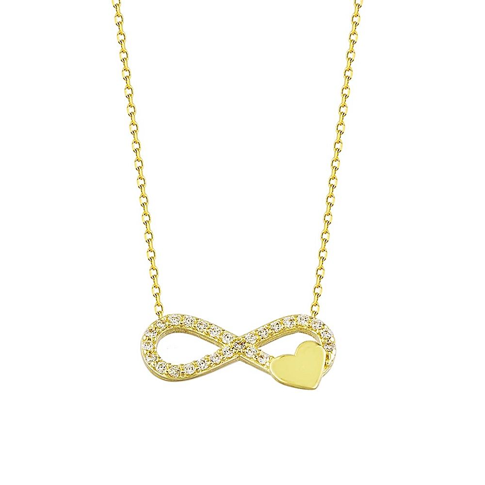 Infinity Heart Solid Gold Necklace 14K Solid Gold