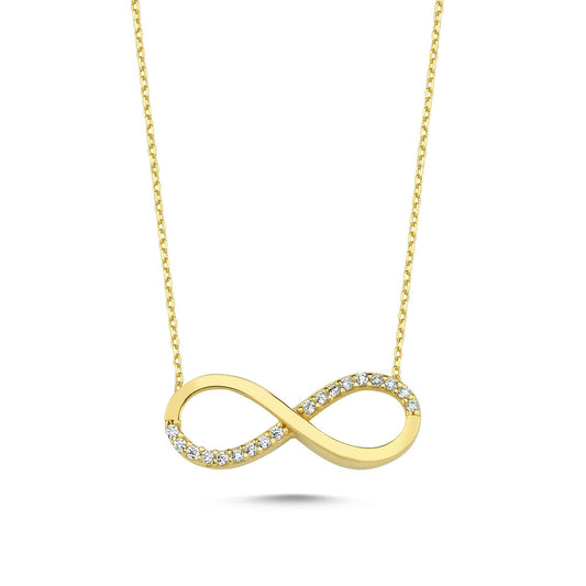 Infinity Solid Gold Necklace 2,00 Cm