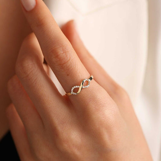 Infinity Solid Gold Ring