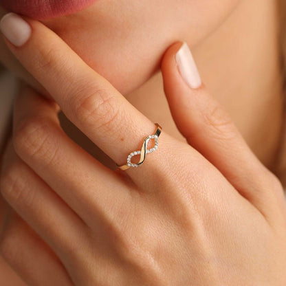 Infinity Solid Gold Ring