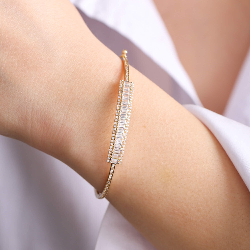 Waterway Yellow Solid Gold Baguette Bracelet