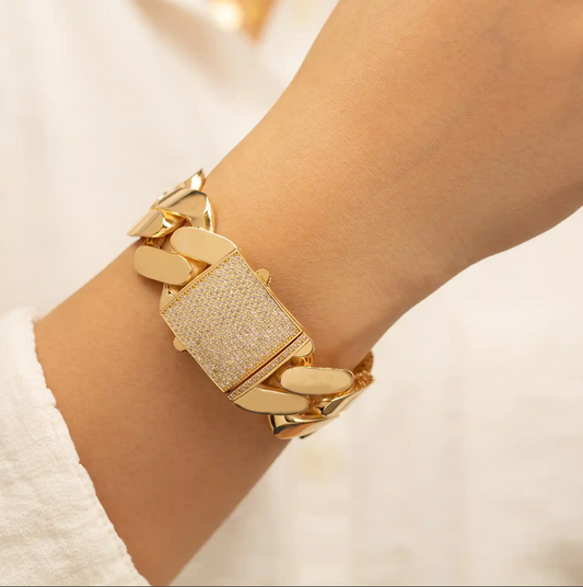 8K Solid Gold Gemstone Gourmet Bracelet