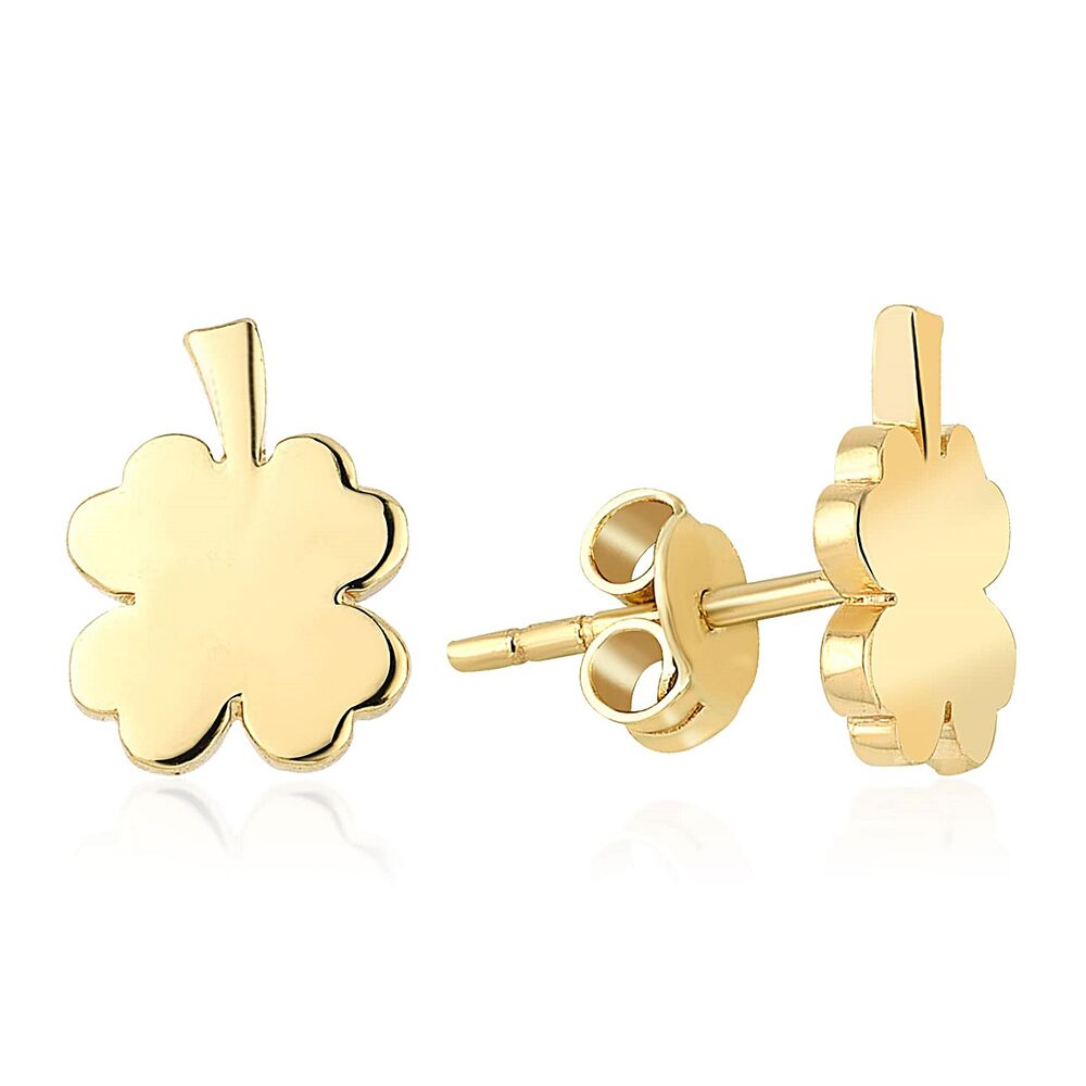 Clover Solid Gold Earrings