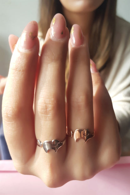 Bague éléphant en argent