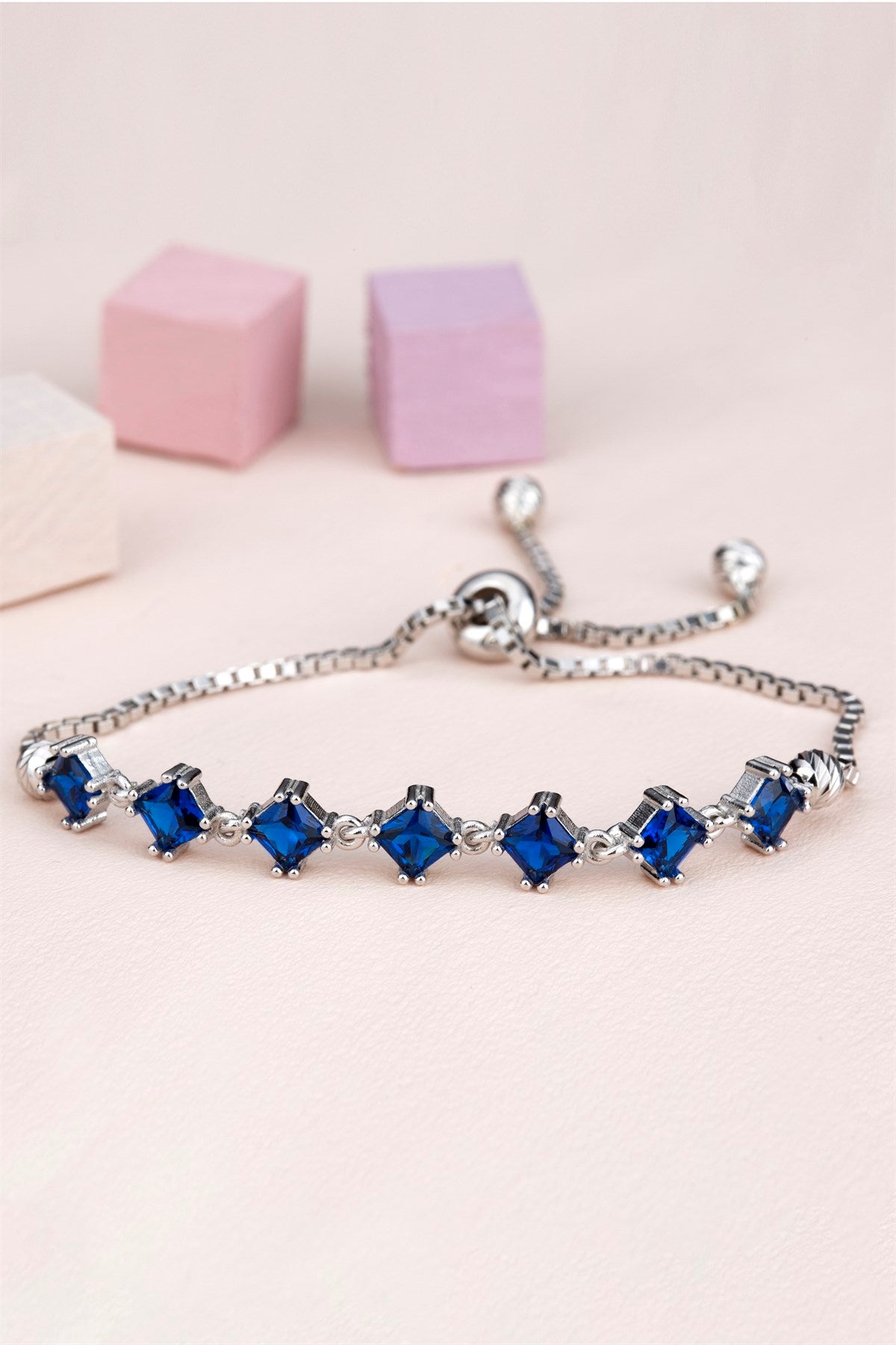 Silver Princess Gemstone Elevator Bracelet