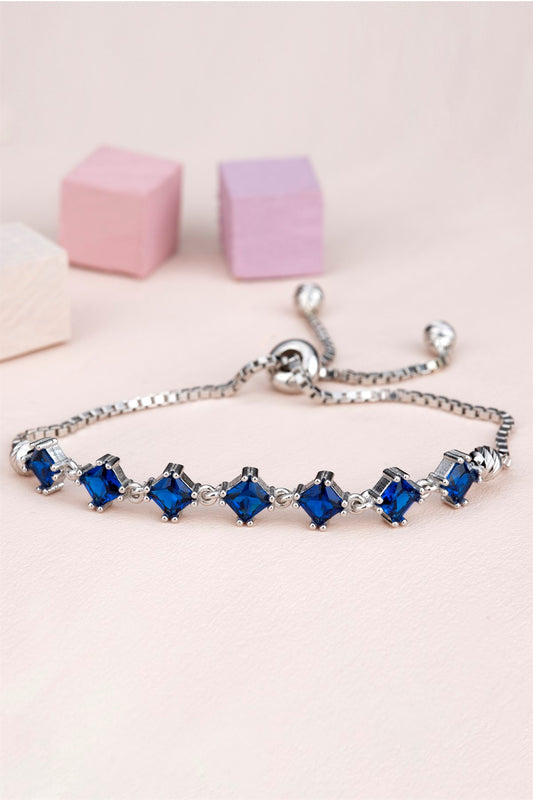 Silver Princess Gemstone Elevator Bracelet