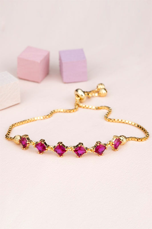 Silver Princess Gemstone Elevator Bracelet