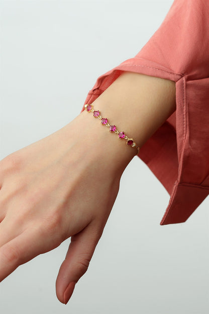 Silver Princess Gemstone Elevator Bracelet