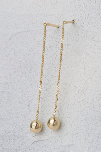 Silver Wobbly Ball Earrings