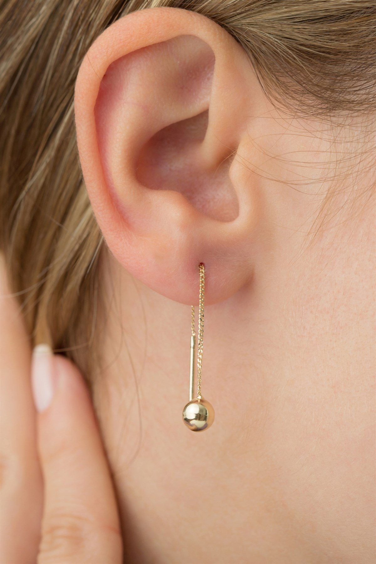 Silver Wobbly Ball Earrings