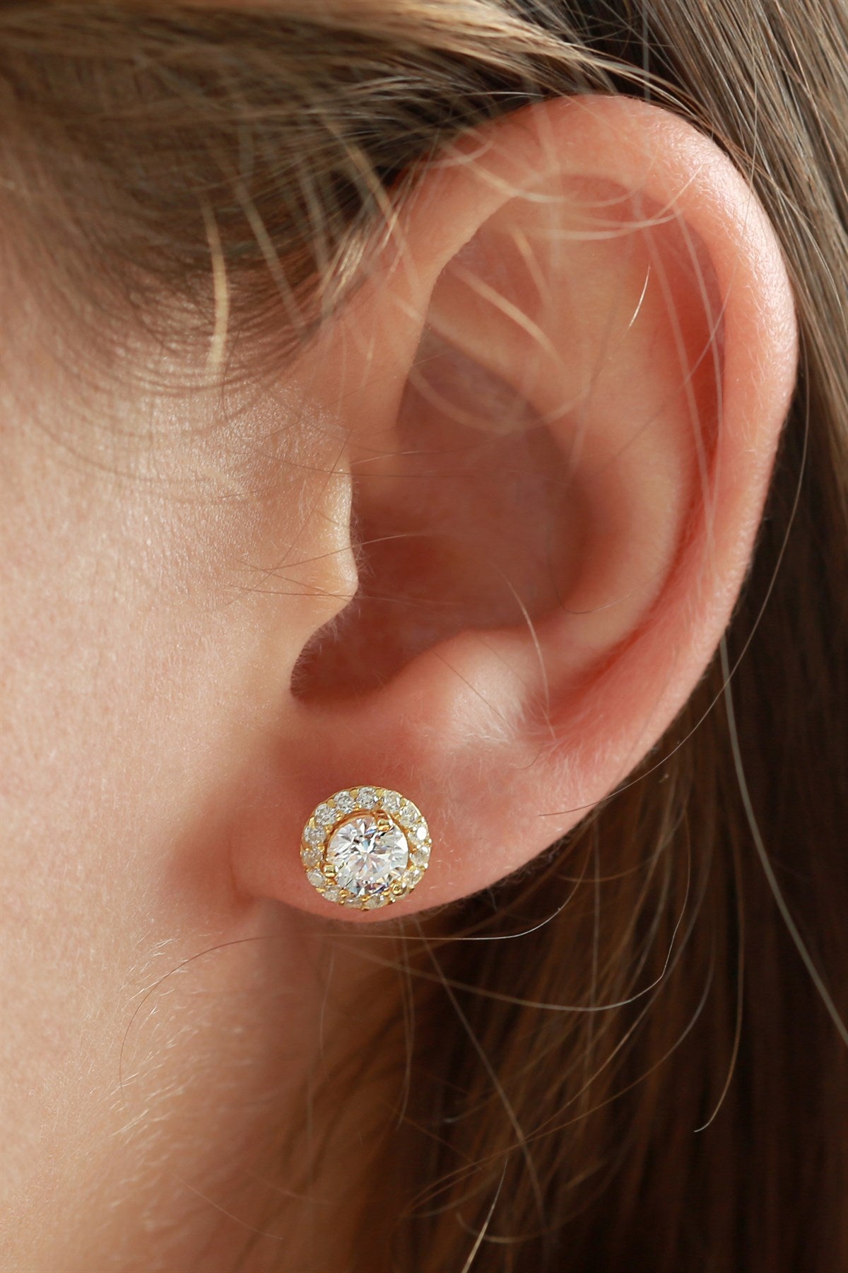 Silver Solitaire Earrings