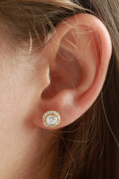 Silver Solitaire Earrings