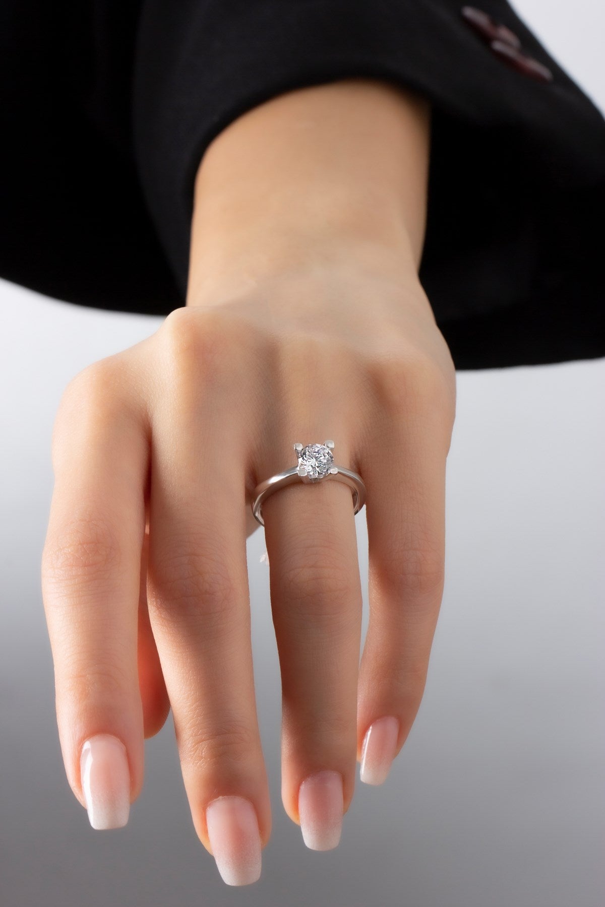 Silver Solitaire Ring