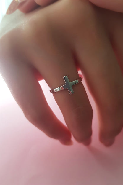 Bague Crucifix en Argent