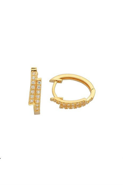 Solid Gold Design Circle Earring | 14K (585) | 1.55 gr