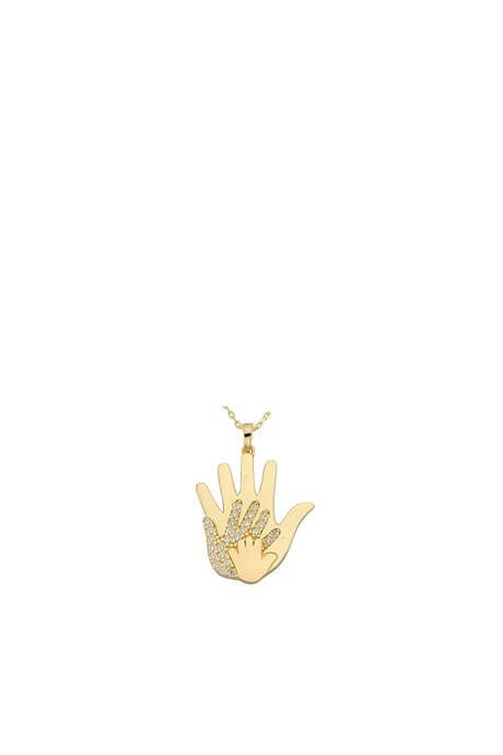 Solid Gold Aile Handprint Necklace | 14K (585) | 2.46 gr