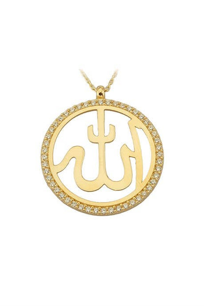 Collier écrit Allah (Dieu) en or massif | 14K (585) | 3,07 grammes