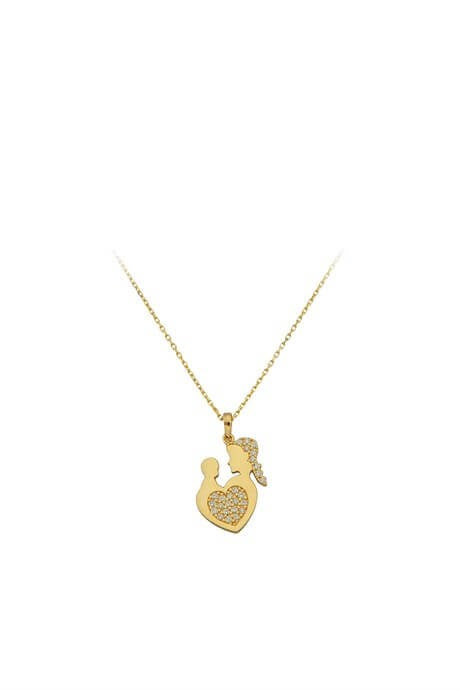 Solid Gold Mother And Baby Necklace | 14K (585) | 2.23 gr