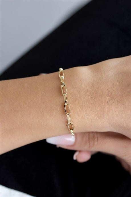 Solid Gold Draw Flat Cable Chain Bracelet | 8K (333) | 2,02 gr