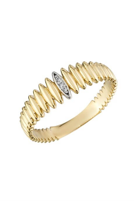 Bague en amande en or massif | 14K (585) | 2,35 grammes