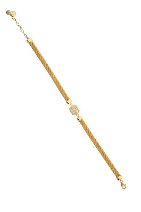 Solid Gold Baguette Gemstone Bracelet | 14K (585) | 7.05 gr